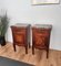 Antique Italian Walnut & Portoro Marble Nightstands with Marquetry, Set of 2, Image 3