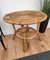 Round Bohemian Italian Bamboo & Rattan Coffee or Accent Table, 1960s, Image 4