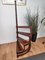 Mid-Century Italian Carved Walnut Wood and Leather Spiral 4-Step Library Ladder, Image 2