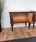 Italienische Mid-Century Art Deco Nachttische aus Nussholz mit Marmorplatten, 2er Set 6