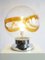 Große Italienische Murano Glaskugel Tischlampe mit Chrom Gestell, 1970er 9