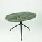 Mid-Century Italian Oval Cocktail or Coffee Table with Faux Green Marble Top 2