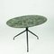 Mid-Century Italian Oval Cocktail or Coffee Table with Faux Green Marble Top, Image 2