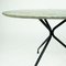 Mid-Century Italian Oval Cocktail or Coffee Table with Faux Green Marble Top, Image 7