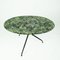 Mid-Century Italian Oval Cocktail or Coffee Table with Faux Green Marble Top 4