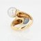 Modern Diamonds , White and Gray Pearl Duo Ring in 18 Karat Yellow Gold, Image 10