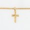 Colgante moderno de cruz de diamantes y cadena de oro amarillo de 18 kt, Imagen 11