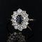 French Modern Sapphire Double Row Diamonds Ring in 18 Karat Yellow Gold, Image 7