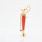 Italian Coral 18 Karat Yellow Gold Brooch, 20th Century, Image 11