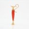 Italian Coral 18 Karat Yellow Gold Brooch, 20th Century, Image 6