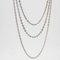 Long 20th Century Silver Chain Necklace 9