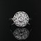 Diamonds Round Openwork Ring in 18 Karat White Gold, 1925s 3