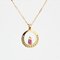 French Modern Ruby and Diamonds Pendant and Chain in 18 Karat Yellow Gold 7
