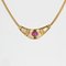 French Modern Mother of Pearl and Ruby Necklace in 18 Karat Yellow Gold 4