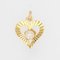 Modern Cultured Pearl Heart-Shaped Pendant in 18 Karat Yellow Gold 3