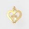 Pendentif en Forme de Coeur avec Perle de Culture Moderne en Or Jaune 18 Carats 4