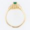 Modern Emerald Diamonds 18 Karat Yellow Gold Ring 11