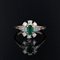Modern Emerald Diamonds 18 Karat Yellow Gold Ring 3