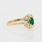 Modern Emerald Diamonds 18 Karat Yellow Gold Ring 8