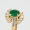 Modern Emerald Diamonds 18 Karat Yellow Gold Ring 7