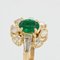Modern Emerald Diamonds 18 Karat Yellow Gold Ring, Image 7