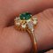 Modern Emerald Diamonds 18 Karat Yellow Gold Ring, Image 9