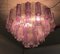 Lámpara de araña Tronchi de cristal de Murano rosa y hielo de Toni Zuccheri para Venini, años 60, Imagen 8
