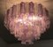 Lámpara de araña Tronchi de cristal de Murano rosa y hielo de Toni Zuccheri para Venini, años 60, Imagen 3
