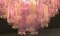 Lámpara de araña Tronchi de cristal de Murano rosa y hielo de Toni Zuccheri para Venini, años 60, Imagen 4