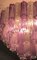 Lámpara de araña Tronchi de cristal de Murano rosa y hielo de Toni Zuccheri para Venini, años 60, Imagen 5