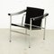 Black Leather LC1 Lounge Chair by Le Corbusier, Pierre Jeanneret & Charlotte Perriand 3