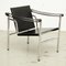 Black Leather LC1 Lounge Chair by Le Corbusier, Pierre Jeanneret & Charlotte Perriand, Image 14