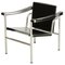 Black Leather LC1 Lounge Chair by Le Corbusier, Pierre Jeanneret & Charlotte Perriand, Image 1