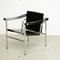 Black Leather LC1 Lounge Chair by Le Corbusier, Pierre Jeanneret & Charlotte Perriand 2