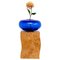 Q Limited Edition Vase in Wood and Murano Glass for Flowers by Ettore Sottsass 1