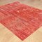 Großer tibetischer handgeknüpfter Teppich aus Wolle & Seide in Rot, 2007er 5