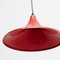 Antique Red Metal Ceiling Lamp, Early 20th Century 4