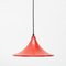 Antique Red Metal Ceiling Lamp, Early 20th Century 2