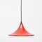 Antique Red Metal Ceiling Lamp, Early 20th Century, Image 2