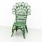 Mid-Century Modern Bamboo and Rattan Chair in Green, 1960s 3