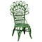 Mid-Century Modern Bamboo and Rattan Chair in Green, 1960s 1