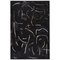 Contemporary Abstract Black Painting on Wood by Adrian 1