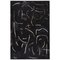 Pintura negra abstracta contemporánea sobre madera de Adrian, Imagen 1