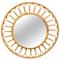 Mid-Century Bamboo Rattan Mirror, 1960s 1