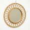 Mid-Century Bamboo Rattan Mirror, 1960s 7