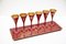 Cocktail Urushi Japanese Red Lacquered Set, England, 1910s, Set of 8 8