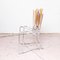 Mid-Century Metal and Wood Swiss Stackable Chairs by Armin Wirth for Aluflex 5