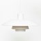 Mid-Century White and Orange Metal Ceiling Lamp by Poul Henningsen for Louis Poulsen, 1960s, Image 4
