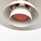 Mid-Century White and Orange Metal Ceiling Lamp by Poul Henningsen for Louis Poulsen, 1960s, Image 7