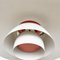 Mid-Century White and Orange Metal Ceiling Lamp by Poul Henningsen for Louis Poulsen, 1960s, Image 8